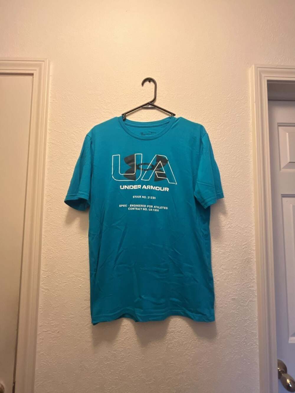Under Armour Blue UA Engineered for Athletes Logo Short Sleeve Graphic Tee